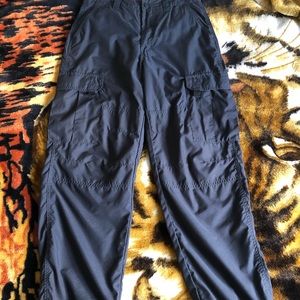 Black tactical track pants windbreaker pants sz 30